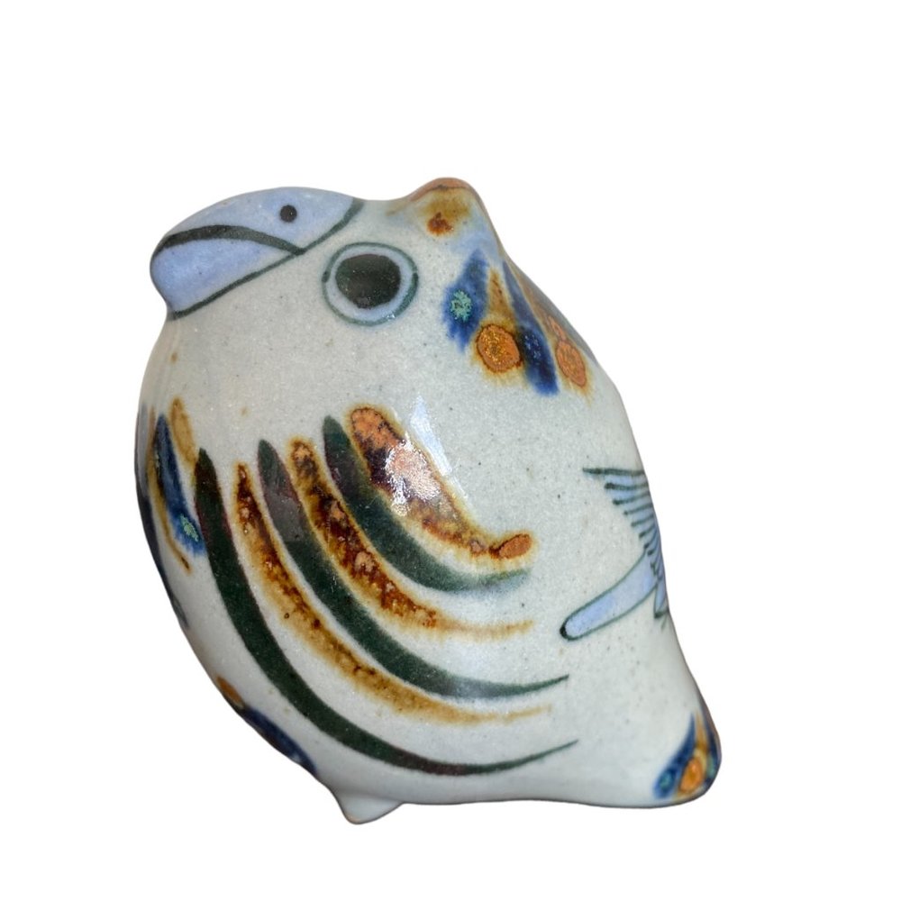 Ken Edwards Pottery Bird Figurine El Palomar Blue